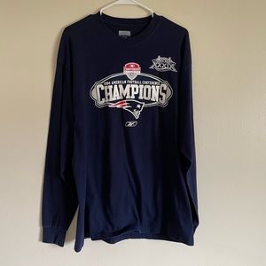 Vintage Reebok New England Patriots 2004 AFC Championship Long Sleeved T-shirt​